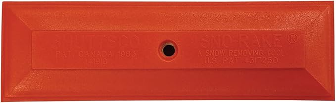 Generic Heavy-Duty Orange Snow Rake, 18" Plastic Head, Metal Handle, Pack of 10