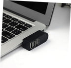 Homoyoyo Mini 3 USB Splitter Rotatable Hub USB 2.0 Data Hub Car USB Port Expander