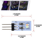 NJSBYL Blue/Purple Led B-Pillar Ambient Lighting Circuit Board Replacement for B’MW X5 X6 X7 M3 M4 M2 Series 2/3/4/5/7 Pre-LCI LCI Courtesy Front Seatback Sound Climate Control Atmosphere Module 2PCS