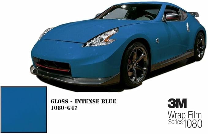 3M Car Wrap Roll 2080 Gloss Intense Blue | G47 | (5ft x 8ft (40 Sq/ft)) | Automotive Vinyl Wrap for Cars - Car Interior Wrap & Exterior | w/Free Instawraps Pro Glove
