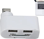 Rotatable USB Hub – ABS 4.5x5.5x2cm | USB Hub, 4 Port Mini USBs Extender with 480Mbps High Speed Data Transfer and Rotating Design | Multifunctional Splitter for Notebook Laptop Tablet Car Use