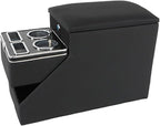 time secret Universal Center Console Between Seat for Minivans, SUVs, Middle Van Console Floor Console Organizer Storage Box (with Locking Design)