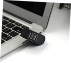 Mini 3 USB Splitter Hub for Car USB Hub 2.0 Rotating Port for Multiple Devices