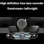 Wireless Dash Cam Front and Rear Camera System,360° 4 Channel Dash Cam 1080p Full View Car Dashcam System,Night Vision,Loop Recording,Parking Monitor,for Taxi,Fleet,Family Vehicles