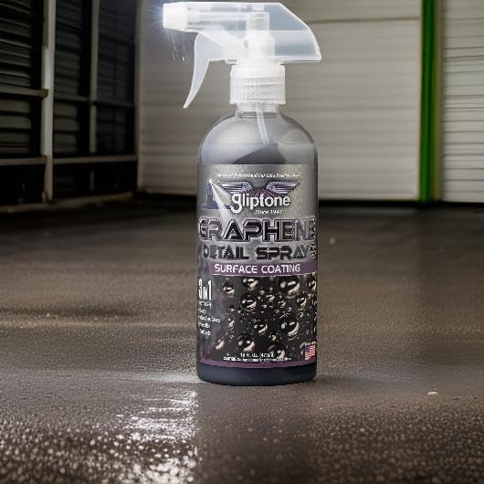 Gliptone Graphene Detail Spray, Super-Hydrophobic Graphene Oxide Coating, Extreme Gloss & Slick Finish, Durable Paint Protection, Spray & Wipe Application, Maintains Waxed or Coated Surfaces, 16 fl oz