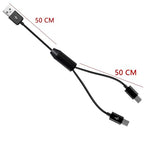 Multi USB C Splitter Y Cable, 2 in 1 USB 2.0 Type A Male to 2 Type C Male Cable Supports Charging And data transmission for i/Phone 15 Plus Pro Max, Galaxy S24/S23/S22, Huawei P40/P30 1meter (2 USB C)