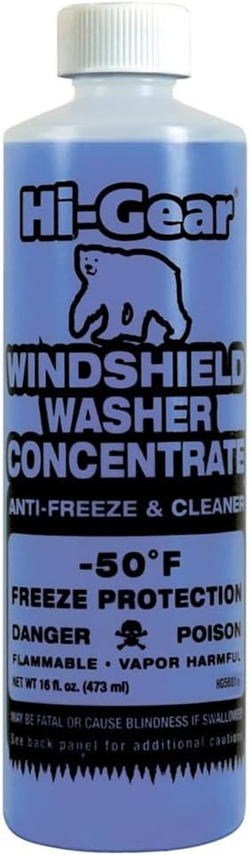 HI-GEAR Windshield Wash Concentrate 16 fl. oz. | A Formula to Effortlessly Tackle Frost, Light Ice, and Grime