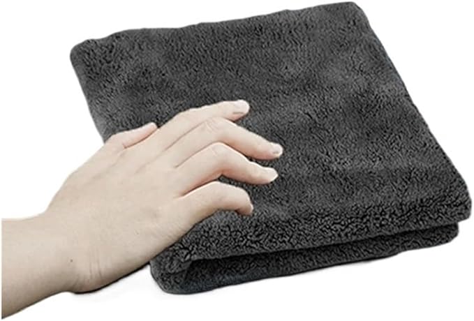 600GSM Microfiber Car Cleaning Towels - Thickened Detailing Drying Cloths (1/3/6/9pcs, 40x40cm) for Ultimate Car Care(Orange 9pcs)