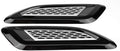 Exterior Hood Air Vent Outlet Wing Trim ABS Plastic Hood Air Vent Trim Replacement for 2012-2018 Sport 2014-2018 Discovery 4 2010-2016 2 2007-2014 (Black & Silver)