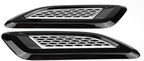 Exterior Hood Air Vent Outlet Wing Trim ABS Plastic Hood Air Vent Trim Replacement for 2012-2018 Sport 2014-2018 Discovery 4 2010-2016 2 2007-2014 (Black & Silver)