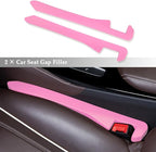 IHOTDER 2PCS Car Seat Gap Filler,Super Flexible Car Side Seat Gap Filler Car interior Accessories,Universal CCar Organizer Between Seats for Tightly Filling Seat Gaps (Pink)……