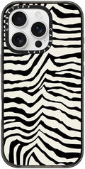 CASETiFY Impact Case for iPhone 16 Pro [8.2ft 4X Military Grade Drop Protection/Compatible with Magsafe] - Zebra Stripe- Back to Black - Clear Black