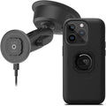 Quad Lock Heavy Duty Suction Car Phone Mount with MAG Phone Case and MAG Wireless Charging Head for iPhone 14 Pro