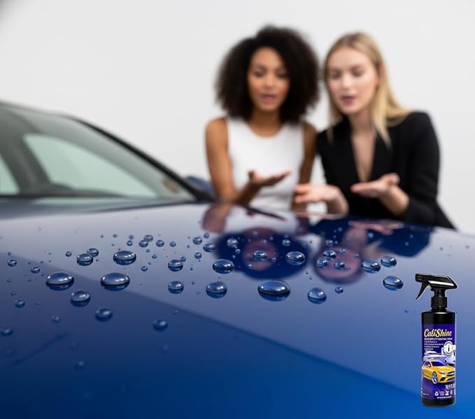 CaliShine Quick Effect Coating Spray - 16.9 fl oz Waterless Ceramic Car Wax Coat - Detail Polish & Cleaner for Cars Boat Body & Glasses, Window Glass and Headlight - Shine Restoration Kit (1500 ml)
