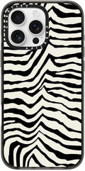 CASETiFY Impact Case for iPhone 16 Pro Max [8.2ft 4X Military Grade Drop Protection/Compatible with Magsafe] - Zebra Stripe- Back to Black - Clear Black