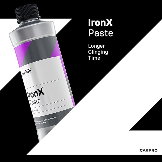 CARPRO IronX Paste Concentrated Iron Remover - Clings to & Dissolves Baked on Brake Dust on Clear Coated, Chrome, or Alloy Wheels - 150ml (5oz)