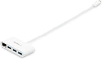 StarTech.com 3 Port USB C Hub w/Gigabit Ethernet USB Type C to 3 x USB-A Multi Port USB 3.0 Hub for MacBook Pro (HB30C3A1GEA) White