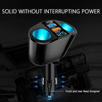 2026 New Upgrade 5 Port Cigarette Lighter Splitter,QC3.0&PD 20W Super Fast Car Charger with Dual Cigarette Lighter Plug with LED Voltmeter Compatible with iPhone 14 Pro iPad Dash Cam GPS (PD+QC+2.4A)