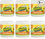 OdoBan Solid Odor Absorber Eliminator for Home and Small Spaces, Citrus Scent, 14 Ounces Each, 6-Pack