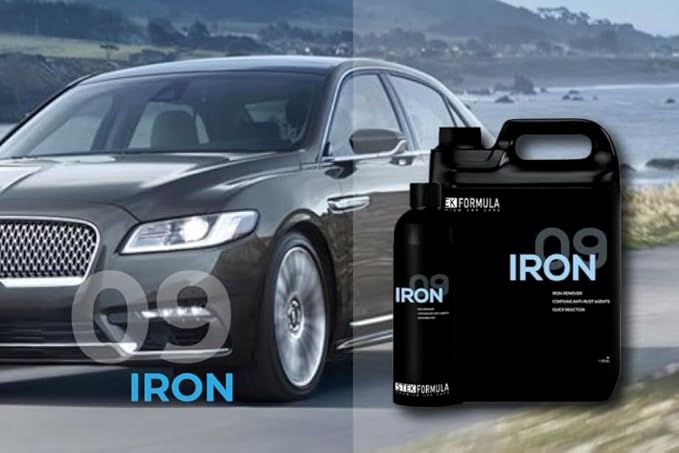 09 Iron | Iron Remover | Fast Acting Color Change Fallout Dissolver | pH Balanced for Wheels and Paint | Reactive Decon Step Before Coating or Wax | 500 Milliliters
