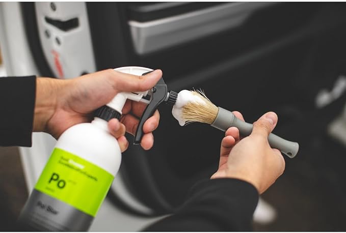 Detail Factory Boar Hair Detailing Brush Set, Comfortable Grip and Heavy-Duty Scrubbing for Interior, Exterior, Engine Bay, Wheels, Exhaust Tips, Textured Plastic