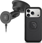 Quad Lock Heavy Duty Suction Car Phone Mount with MAG Phone Case and MAG Wireless Charging Head for iPhone 17 Pro