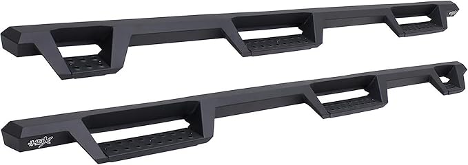 Westin 56-534015 HDX Drop Wheel to Wheel Nerf Bars fits 1999-2016 F250 F350 F450 F550 Crew Cab 6'75" Bed Textured Black Pair