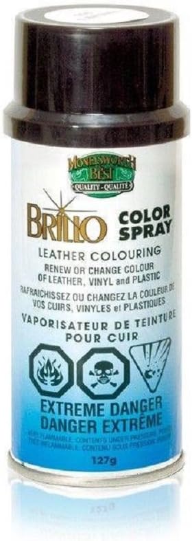 Moneysworth & Best Brillo Nu-Life Leather/Vinyl/Plastic Color Renew Spray 4.5 oz, 050 Charcoal Grey