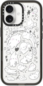 CASETiFY Impact iPhone 17 Case [Slim/Compatible with Magsafe / 8.2 ft. 4X Military Grade Drop Protection] - Just Some Buns - Clear Black