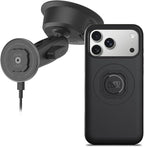 Quad Lock Heavy Duty Suction Car Phone Mount with MAG Phone Case and MAG Wireless Charging Head for iPhone 17 Pro Max
