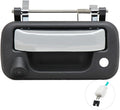 EWAY Tailgate Handle Reverse Backup Camera Replacement for Ford F150 2004-2014, Super Duty F-250 F-350 F450 F550 Rear View Parking Back Up Camera 170° Tailgate Latch Door w/Keyhold, Black & Chrome