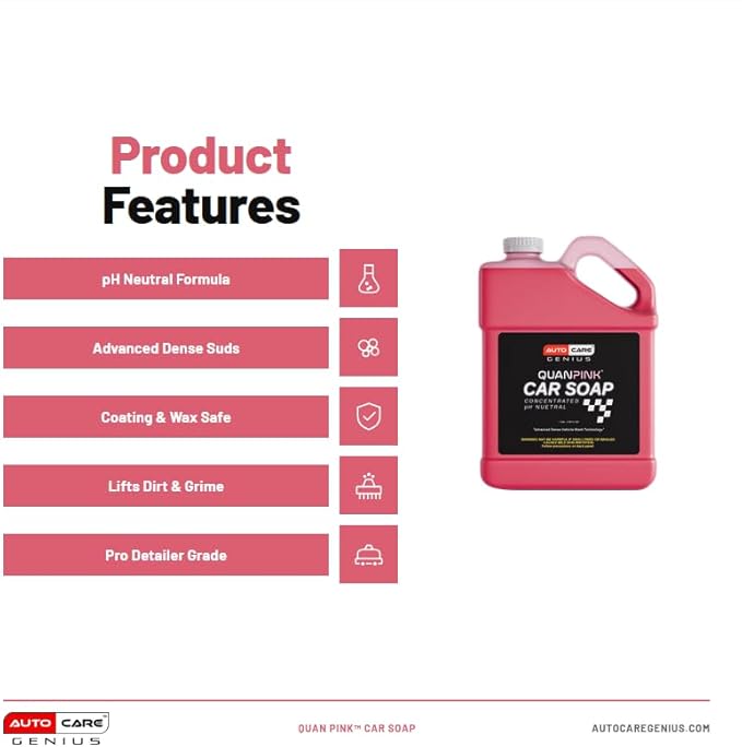 Quan Pink Car Soap Concentrated (1 Gallon)