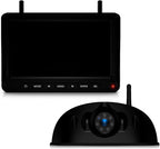 Fookoo HD 1080P 7" Wireless RV Backup Camera System for Furrion Pre-Wired RV Truck Camper, 7" IPS DVR Monitor & Rear View Camera, IR Night Vision IP69 Waterproof DIY Parking Lines - DW7Y5