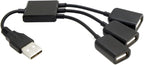 JSER USB 2.0 to 3 Ports Hub Expansion Expander Multiple Cable 480Mbps Bus Power for Laptop Notebook PC Mouse Flash Disk