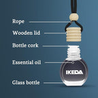 Ikeda Car Air Freshener: Hanging Car Smell Air Freshener | 10ml Round Hanging Car Decoration | Long Lasting Fragrance | For Auto Home | 1pcs (New car)