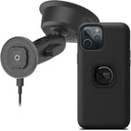 Quad Lock Heavy Duty Suction Car Phone Mount with MAG Phone Case and MAG Wireless Charging Head for iPhone 12 Pro Max