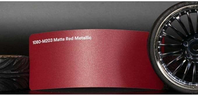 3M Car Wrap Roll 2080 Matte Red Metallic | M203 | (5ft x 5ft (25 Sq/ft)) | Automotive Vinyl Wrap for Cars - Car Interior Wrap & Exterior | w/Free Instawraps Pro Glove