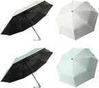 BAODINI Small UV Protection Travel Umbrella Compact for Rain and Sun UPF 50+ Windproof Portable 42 inch Umbrella for Women and Men