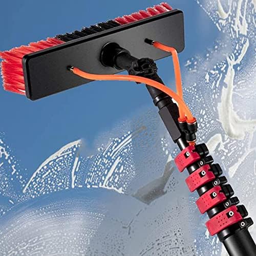 Teles Water Fed Pole Kit 12 36ft Aluminum Window Cleaning Brush & Hose Outdoor Solar Panel Cleaner Efficient Window Washing Tool for Solar Maintenance & Exterior Cleaning