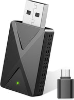 Wireless CarPlay Adapter Convert Factory Wired CarPlay to Wireless, Zero Latency, Mini Plug & Play Design with Stable Connection USB-A/Type-C for iOS 10+ & 2016+ Cars, Black