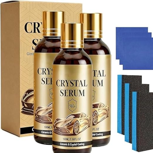 Graphene Ceramic Car Coating Kit, 9H Hardness Auto Coating Spray for Paint Glass Wheels, High Gloss Hydrophobic Protection, Scratch Resistant Shine