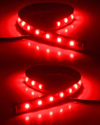 Keiurot 12V Led Light Strip 32CM Waterproof LEDs Light Strips for Cars Motorcycles Golf Cart Interior & Exterior Marine Boat Red Led Strip Lights 5050 18SMD,Pack of 4