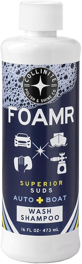 COLLINITE No. 83 Foamr Car Wash Shampoo – Super High Suds & High Foam pH Balanced Formula Loosens Dirt, Grime & Scum. Safe over Wax, Sealant, Ceramic, & PPF for both Foam Cannon & Bucket Use