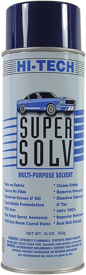 Super Solv Adhesive Remover Spray – 16oz Multi-Purpose Solvent Cleaner Aerosol – Professional Grade Carpet Spot Cleaner, Upholstery Stain Remover & Car Interior Cleaner - Pack of 4