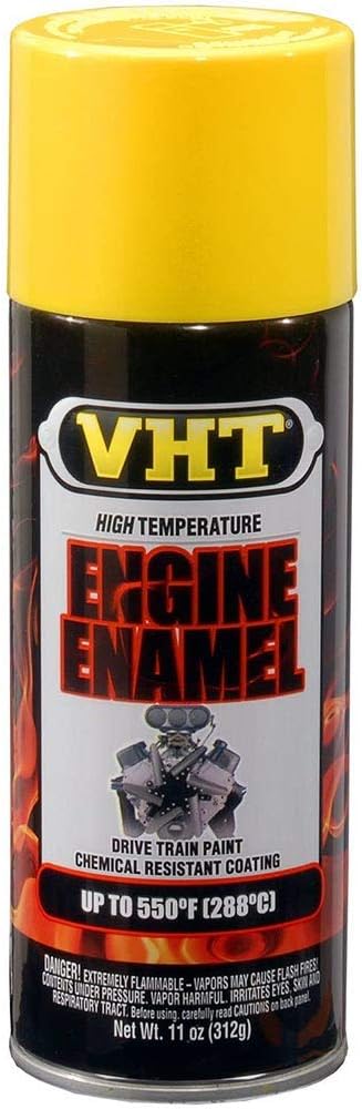 VHT SP128 550° Engine Enamel High Heat Spray Paint – Gloss Yellow – 11 oz. Aerosol Can