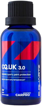 CARPRO CQUARTZ UK 3.0 - Ceramic Coating for Cars, Quartz Based Nanotechnology, Bonds to Paint, Glass, Metal and Plastic - (50ml Kit w/Reload 2.0)