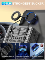 Magnetic Suction Phone Holder for Magsafe, iPhone Portable Magnet Mount Holders, Suction/360° Rotary/N55 Magnets Car Phone Mount, Used in Smooth Flat Surface like Panel, Windshield Table Wall Mirror