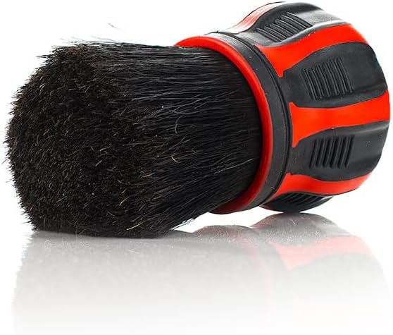 Detail Factory - Screwball Brush - Easy-to-Hold Non-Slip Rubber Grip - Safe for Paint and Interior Surfaces, Detail Around Grilles, Emblems, Trim, and More - Red