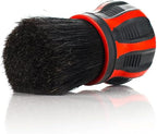 Detail Factory - Screwball Brush - Easy-to-Hold Non-Slip Rubber Grip - Safe for Paint and Interior Surfaces, Detail Around Grilles, Emblems, Trim, and More - Red