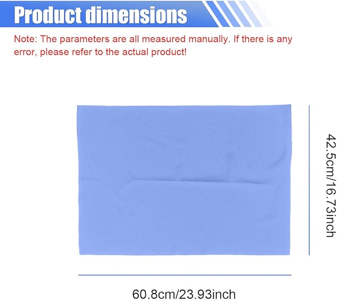 Craedli 2PCS Strong Absorbent Shammy Cloth for Car Drying, 23.93'' x 16.73'' Reusable Automotive Synthetic Chamois Towel, Soft Non-Scratch Vehicle Cleaning Towels for Car, Pets, Bathroom (Blue)